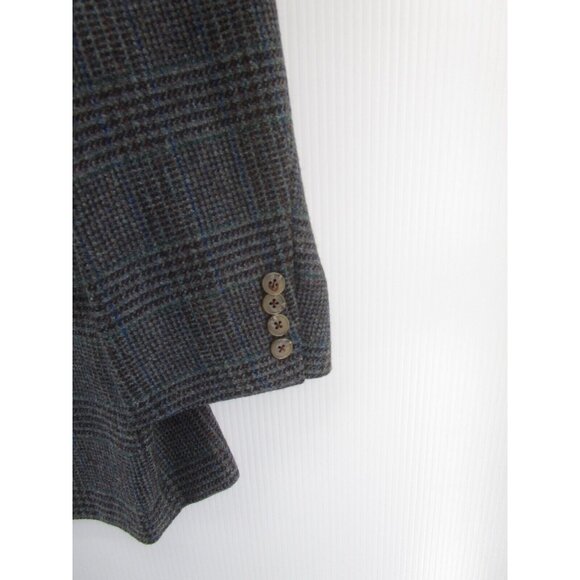 VINTAGE Allen Edmonds Sport Coat 42 Windowpane Tweed Hand Tailored - Picture 3 of 13